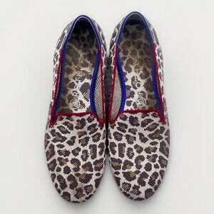 Rothy’s Mocha Spot Loafers Leopard Print Flats Comfort Womens Size 9